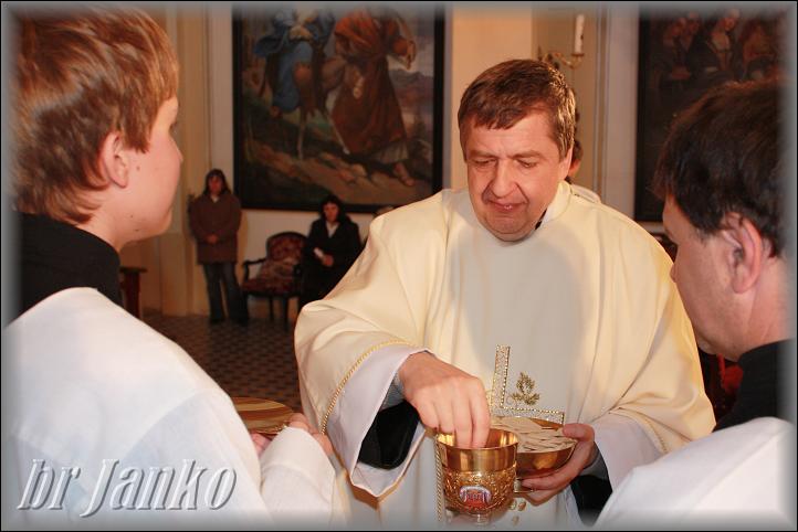 Ondra bude první, kdo přijme Tělo Páně při této mši svaté