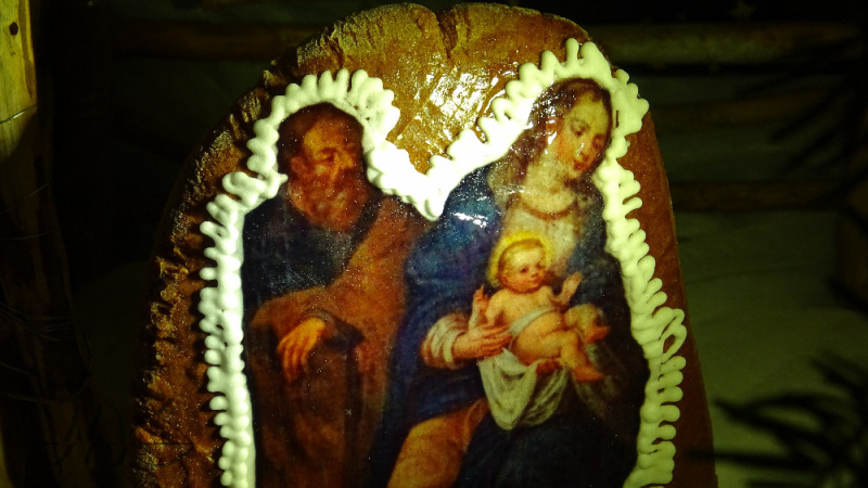 detail Svaté rodiny (převzato z obrazu v presbytáři)
